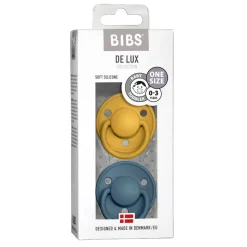 BIBS De Lux Silicone Colour Mix 2pk - One Size