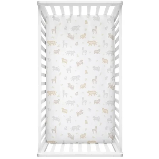 Lolli Living Sateen Fitted Cot Sheet - 135 x 75cm - Clearance