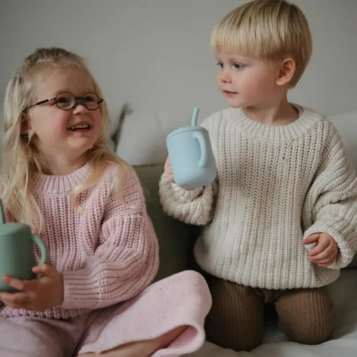 Mushie Silicone Training Cup & Straw