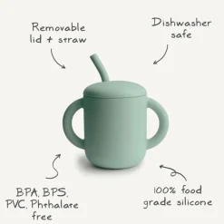 Mushie Silicone Training Cup & Straw
