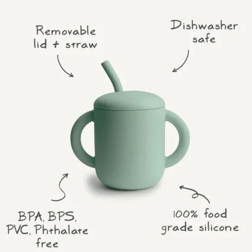 Mushie Silicone Training Cup & Straw