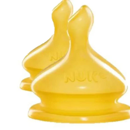 NUK Wide Neck Latex Teat - Large Hole - 2pk