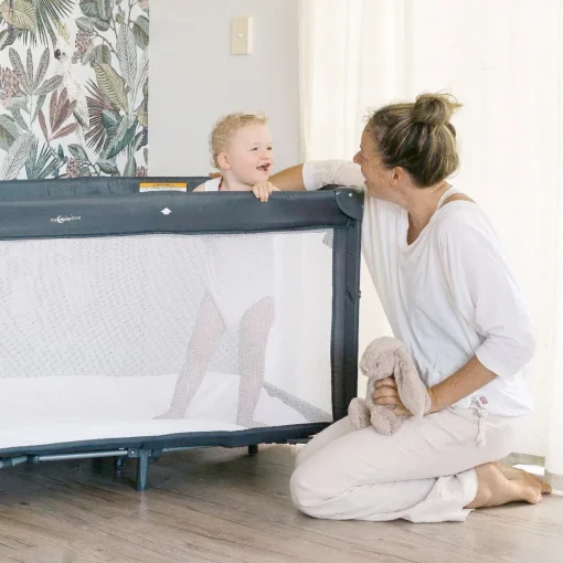 Quest Portacot with Bassinet - Grey