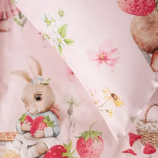 Squiggles Duvet Cover Set - Strawberry Garden