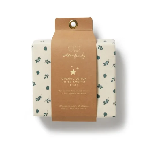 Wilson & Frenchy Organic Bassinet Fitted Sheet - 80 x 40cm